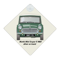 Morris Mini-Cooper S MkII 1967-70 Car Window Hanging Sign